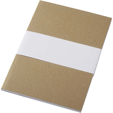 Logo trade business gifts image of: Novella Austen A5 recycled soft cover kraft notebook - 50 sheets 