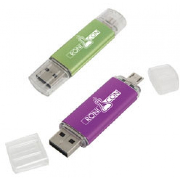 Logo trade promotional gift photo of: Metal and plastic OTG USB stick