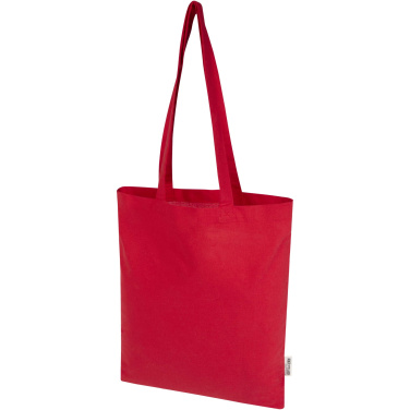 Logotrade advertising products photo of: Madras Blend 140 g/m² GRS recycled cotton tote bag 7L
