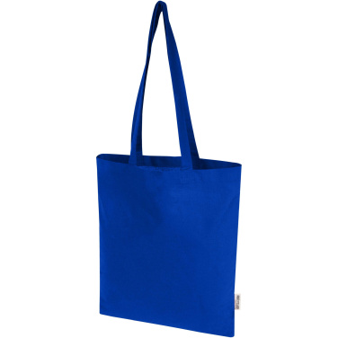 Logo trade promotional gift photo of: Madras Blend 140 g/m² GRS recycled cotton tote bag 7L