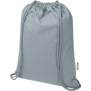 Logo trade promotional items picture of: Oregon Blend 140 g/m² GRS recycled drawstring bag 5L
