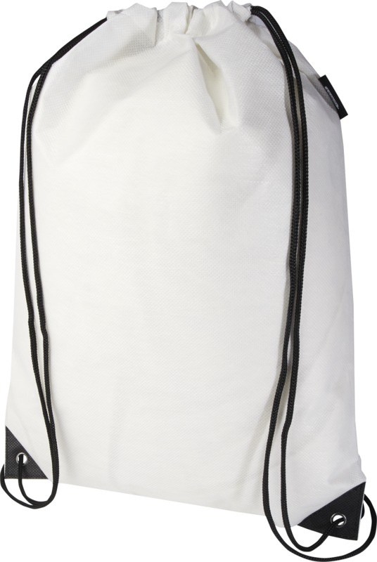 Logo trade promotional gift photo of: Evergreen GRS recycled non-woven drawstring bag 5L