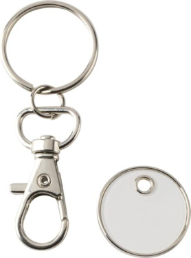Logo trade promotional giveaway photo of: Rory keyring with trolley coin