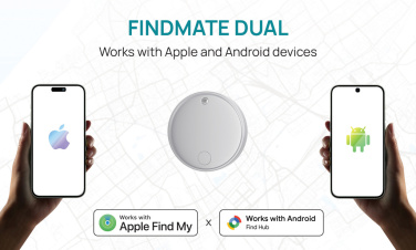 Logo trade corporate gifts picture of: Findmate Dual RCS recycled plastic item finder IPX 5