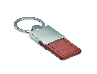 Logotrade promotional items photo of: PU and metal key ring Helsinki