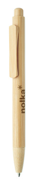 Logo trade advertising products picture of: Bamboo automatic ball pen
