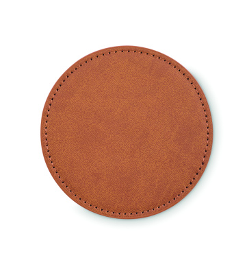 Logotrade promotional giveaway picture of: Round coaster in PU