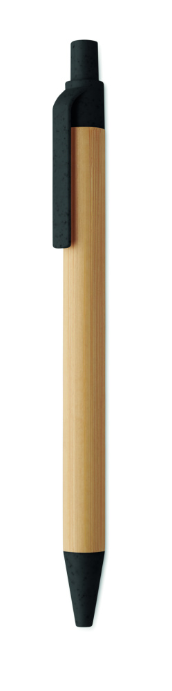 Logotrade promotional product picture of: Push button ball pen in bamboo