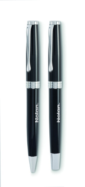 Logo trade corporate gifts image of: Ball pen and roller set