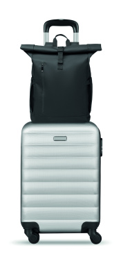 Logo trade business gifts image of: Rolltop laptop rucksack 600D