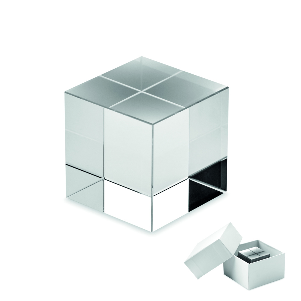 Logo trade promotional gifts picture of: Glass cube award