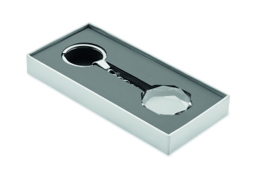 Logotrade promotional item image of: Glass round award key ring