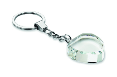 Logotrade business gifts photo of: Glass heart award key ring