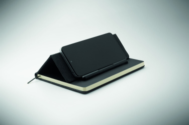 Logo trade promotional items picture of: A5 notebook with phone holder