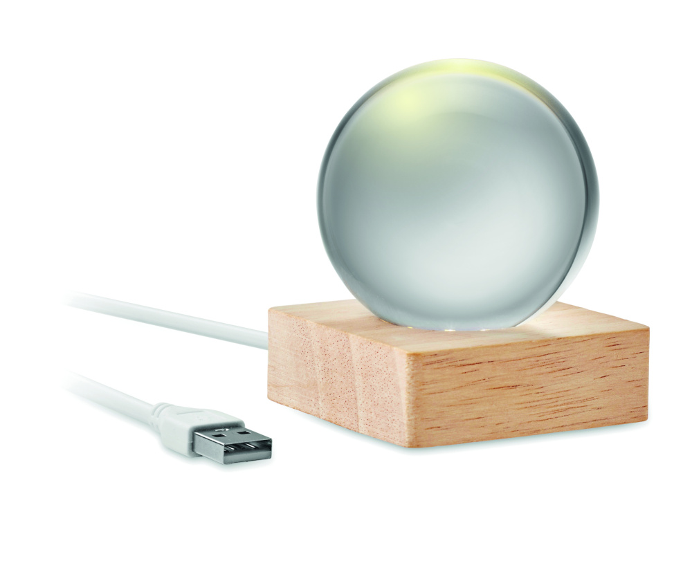 Logo trade advertising products image of: LED glass ball