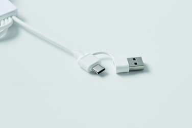 Logo trade promotional giveaways picture of: 2 in 1 charging cable type-C