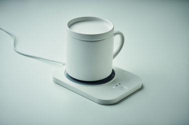 Logo trade business gifts image of: Wireless charger mug warmer set