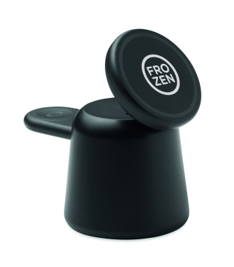 Logo trade promotional products picture of: 3 in 1 wireless charger 15W