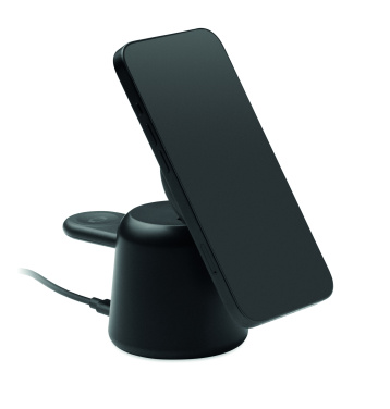Logo trade promotional merchandise image of: 3 in 1 wireless charger 15W
