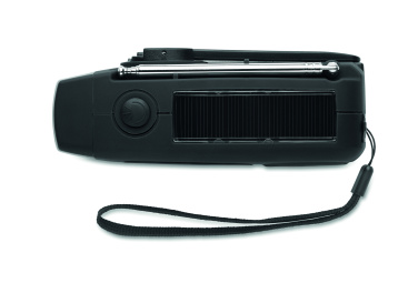 Logo trade promotional giveaways picture of: Portable radio SOS with LED torch