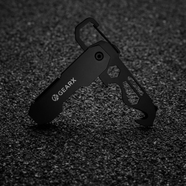 Logotrade promotional merchandise picture of: Gear X foldable EDC tool with carabiner and parcel cutter