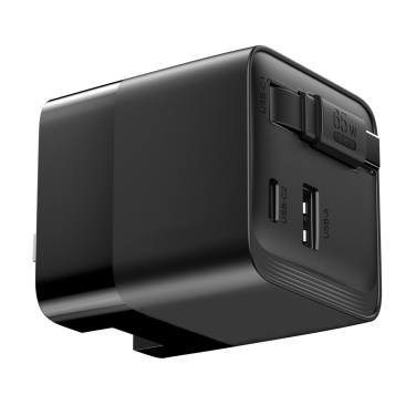 Logo trade promotional merchandise photo of: Urban Vitamin Mendocino 65W GaN charger retractable cable