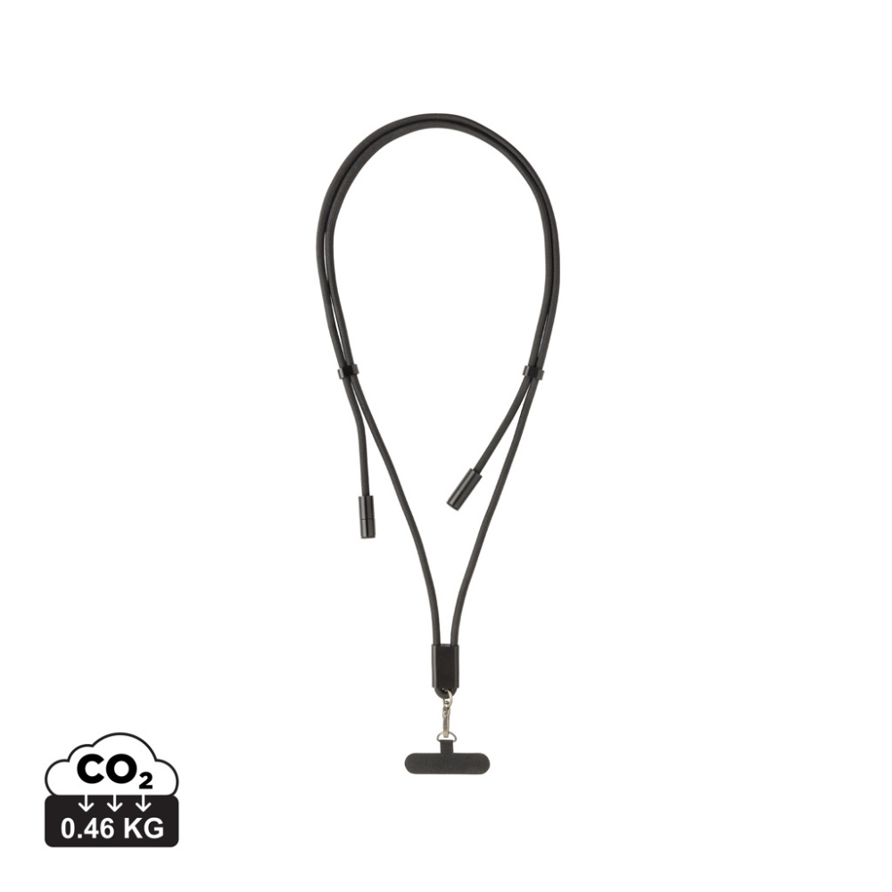 Logo trade promotional items image of: LoopAmp RCS RPET adjustable phone cord with 60W cable
