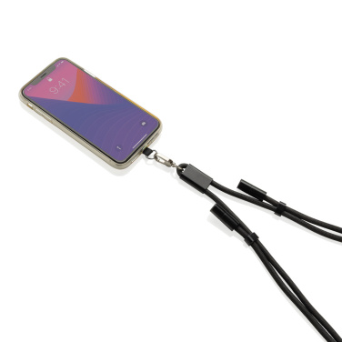 Logotrade promotional item picture of: LoopAmp RCS RPET adjustable phone cord with 60W cable