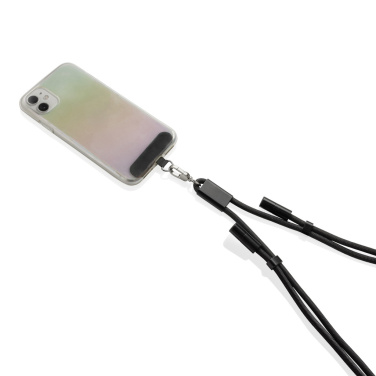 Logo trade promotional product photo of: LoopAmp RCS RPET adjustable phone cord with 60W cable
