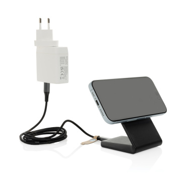 Logotrade promotional item picture of: VoltPerch RCS recycled plastic 15W magnetic wireless charger