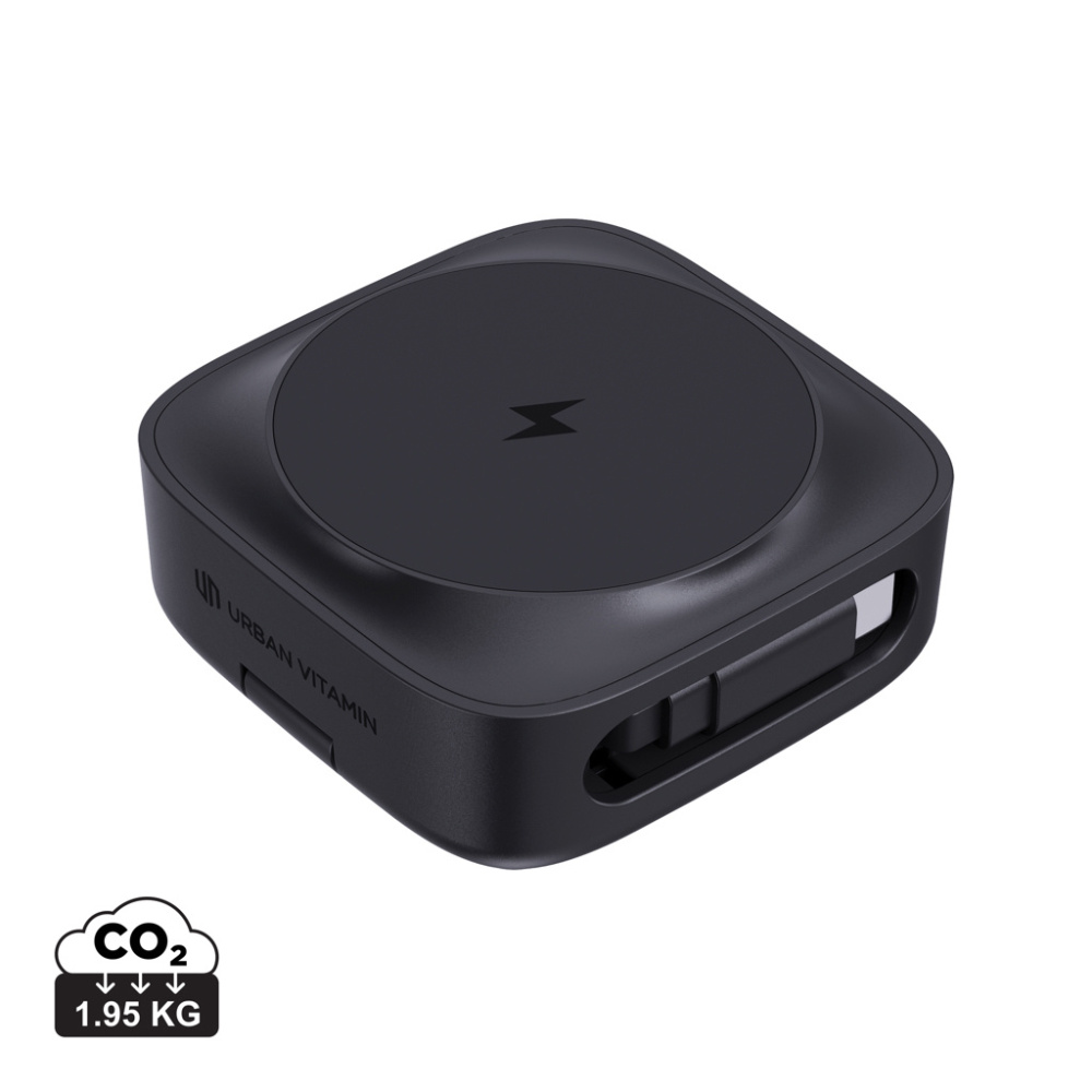 Logotrade promotional gift image of: Urban Vitamin Goleta 2-in-1 15W magnetic wireless charger