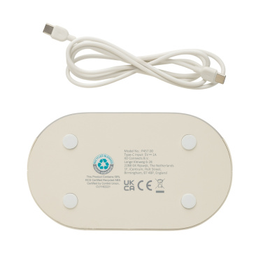 Logo trade promotional products image of: LumaRise RCS reycled plastic white noise alarm clock