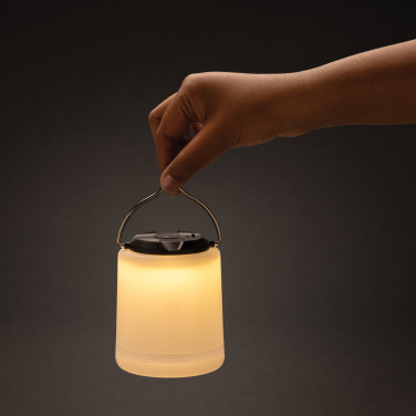 Logo trade advertising products picture of: Limio RCS recycled plastic portable re-chargeable table lamp
