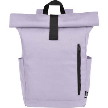 Logotrade advertising product picture of: Byron 15.6" GRS RPET roll-top backpack 18L