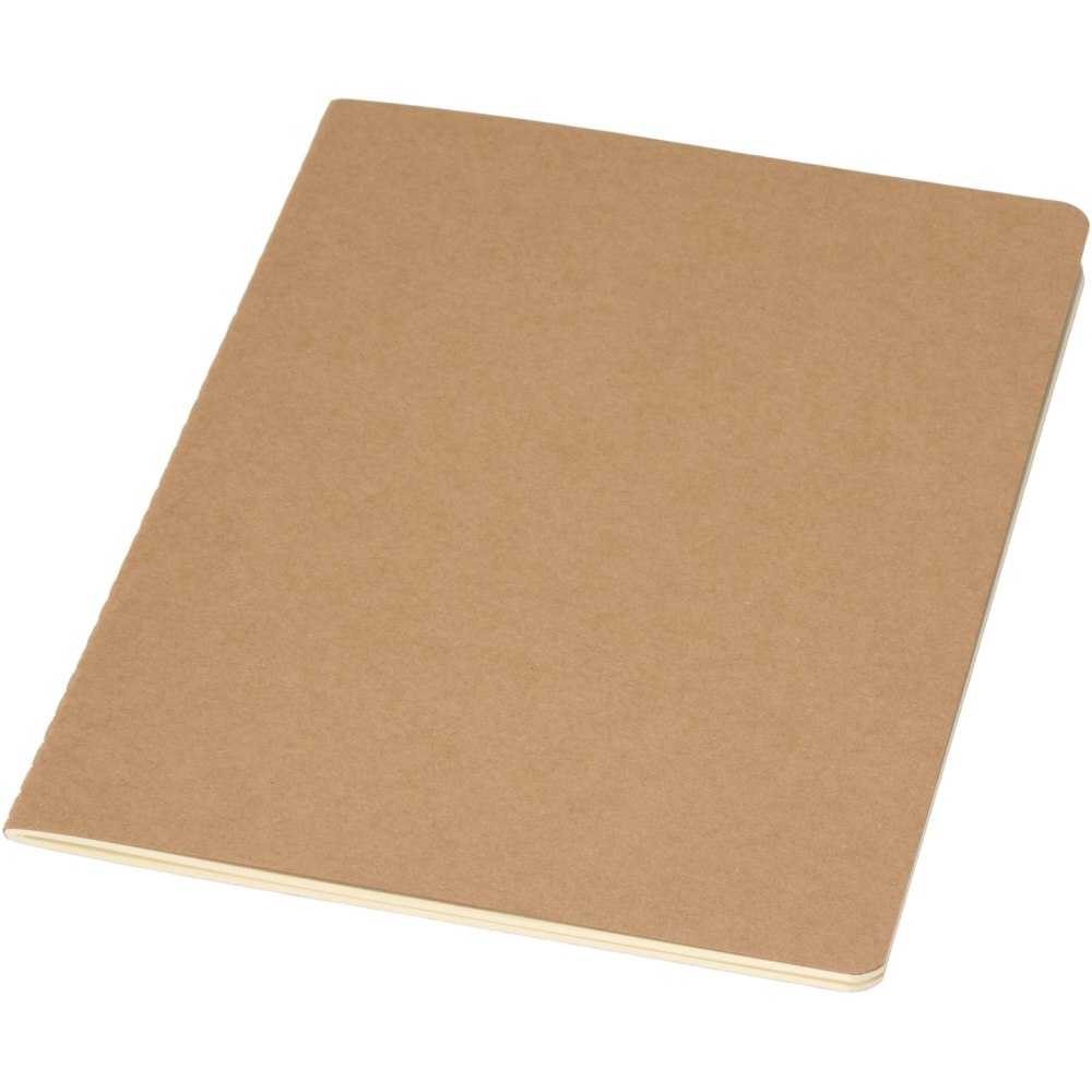Logo trade corporate gifts image of: Slyk A5 kraft cahier notebook with ruled pages