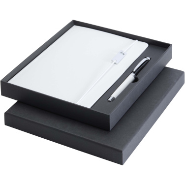 Logo trade promotional gift photo of: Legato Elegance A5 hard cover notebook and rollerball pen set