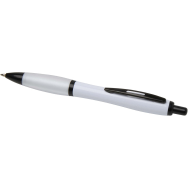 Logotrade promotional product picture of: Nash recycled plastic ballpoint pen with black trims (black ink)