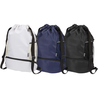 Logotrade business gift image of: Nomad GRS recycled sports drawstring bag with bottom compartment 18L
