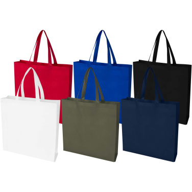 Logo trade corporate gifts image of: EcoSeal GRS recycled nonwoven gusset tote bag 12L