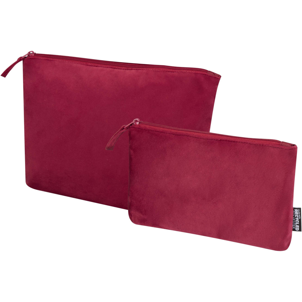 Logotrade promotional product image of: Swift GRS recycled velvet toiletry bag set