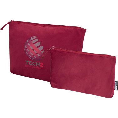 Logo trade corporate gifts image of: Swift GRS recycled velvet toiletry bag set