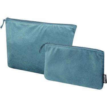 Logo trade promotional gift photo of: Swift GRS recycled velvet toiletry bag set