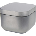 Tindra square tin candle with vanilla aroma, Matted silver