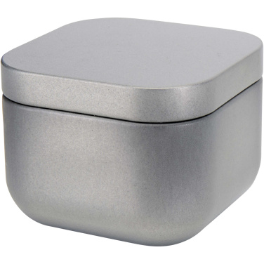 Logotrade corporate gift image of: Tindra square tin candle with vanilla aroma