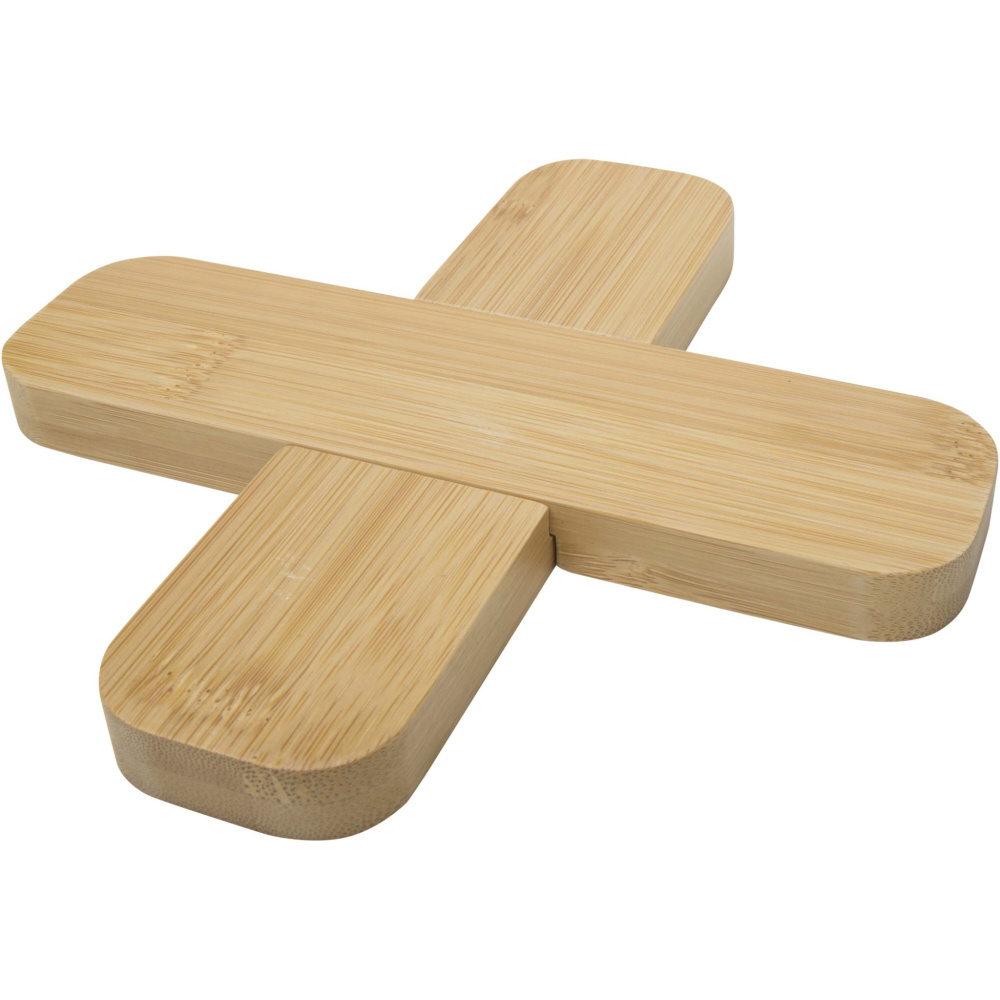 Logotrade promotional gift picture of: Croc bamboo trivet - large
