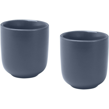 Logo trade advertising product photo of: Male 90 ml ceramic espresso cups - set of 2