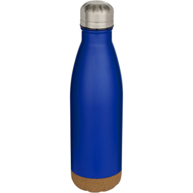 Logotrade promotional merchandise picture of: Cove 500 ml double wall vacuum insulated stainless steel water bottle with cork details