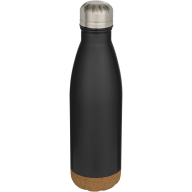 Logo trade promotional gifts image of: Cove 500 ml double wall vacuum insulated stainless steel water bottle with cork details
