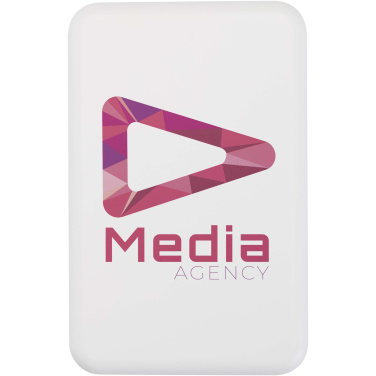 Logo trade promotional giveaways image of: Acrab 10.000 mAh 15W magnetic wireless power bank with 20W PD - made from recycled plastic