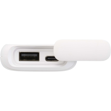 Logo trade business gifts image of: Alkes 5000 mAh 12W recycled plastic water resistant power bank with carabiner